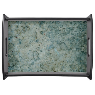 White and Black Marble Surface Serving Tray