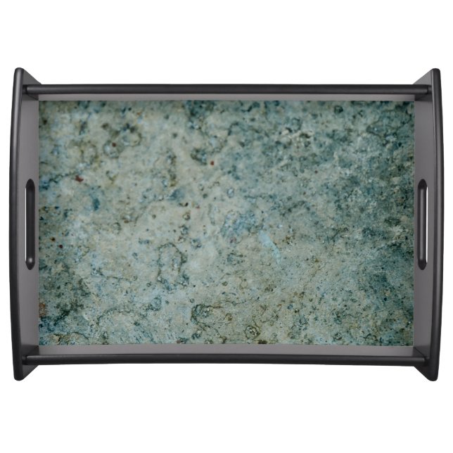 White and Black Marble Surface Serving Tray (Front)