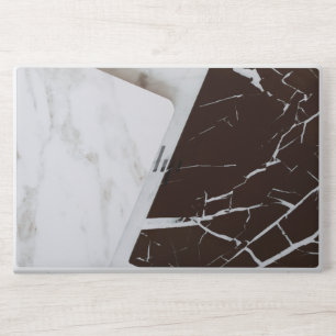 White and Black Marble Tiles HP Laptop Skin