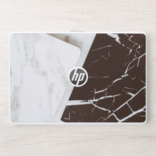 White and Black Marble Tiles HP Laptop Skin