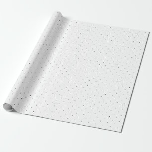 White and Black Micro Polka Dot Wrapping Paper