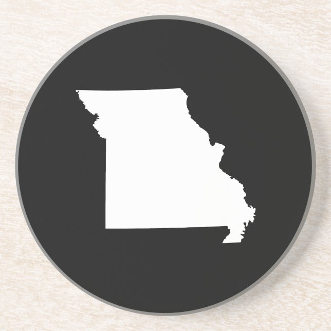 White and Black Missouri Sandstone Coaster (Front)