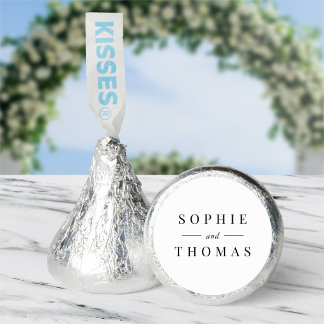 White and Black Modern Classic Wedding Hershey®'s Kisses®