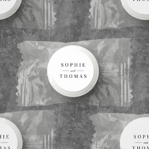 White and Black Modern Classic Wedding Life Saver® Mints