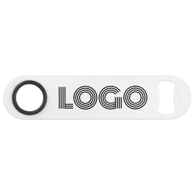 White and Black Modern Logo Promotional Bar Key (Front (Horizontal))