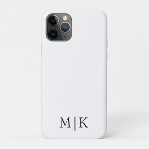 White and Black Modern Monogram iPhone 11 Pro Case