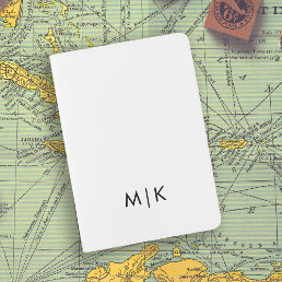 White and Black | Modern Monogram Passport Holder