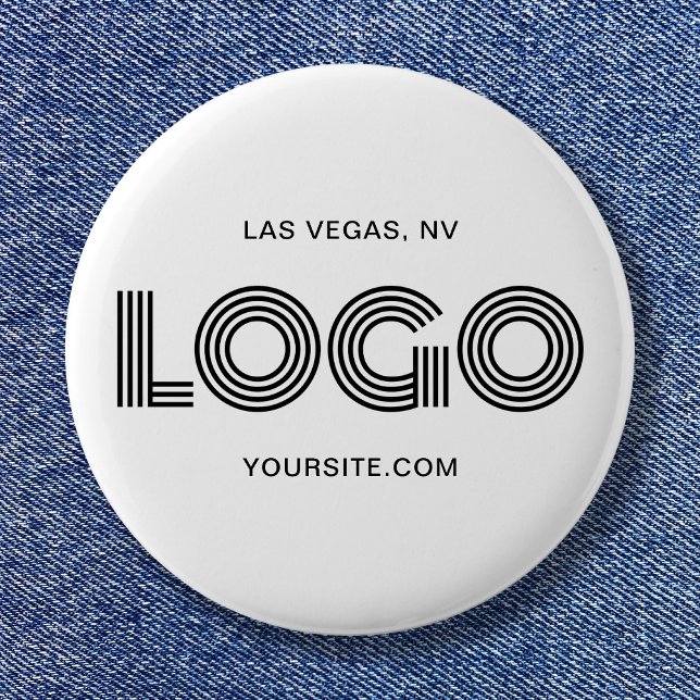 White and Black Modern Rectangular Logo Button (White and Black Modern Rectangular Logo Button)