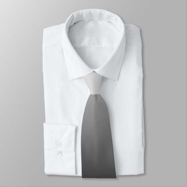White and Black Ombre Tie (Tied)