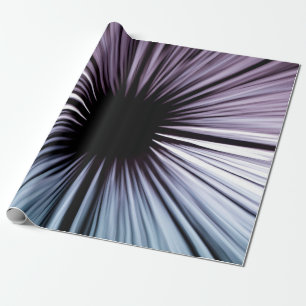 White and black optical illusion illustration wrapping paper