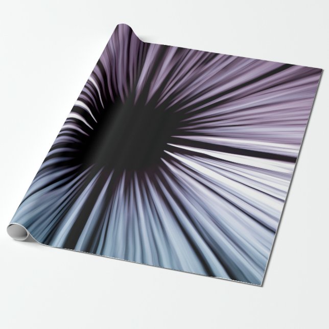 White and black optical illusion illustration wrapping paper (Unrolled)