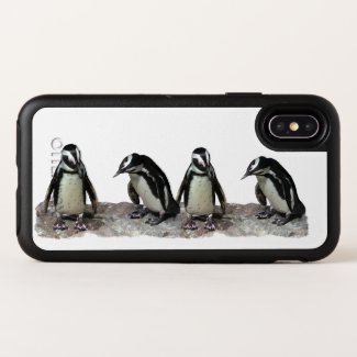 White and Black Penguins OtterBox iPhone X Case