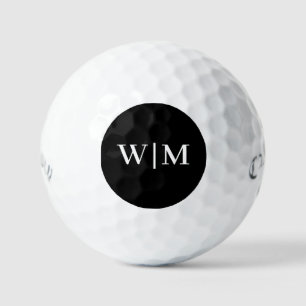 White and Black Personalize Golf Balls