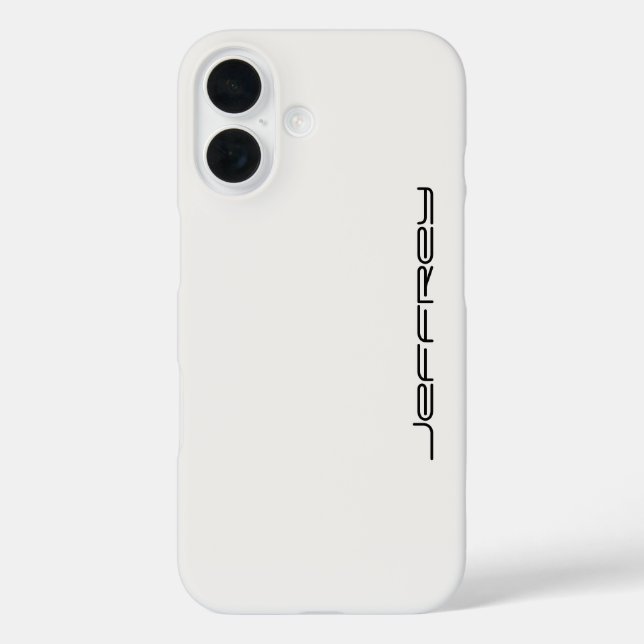 White and Black, Personalized Name,  Case-Mate iPhone Case (Back)