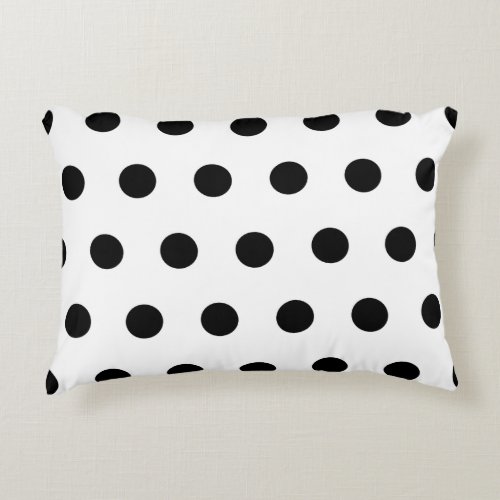 White and Black Polka Dot Accent Pillow