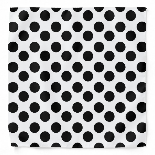 White and Black Polka Dot Bandana (Front)