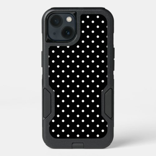 White and Black Polka Dot Pattern iPhone 13 Case