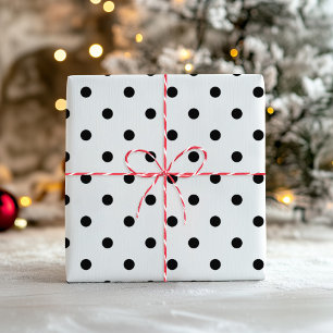 White and Black Polka Dot Salt and Pepper Mix Wrapping Paper Sheets