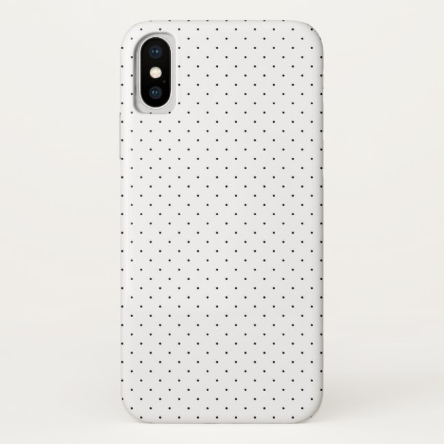 White and Black Polka Dots Pattern Case-Mate iPhone Case (Back)