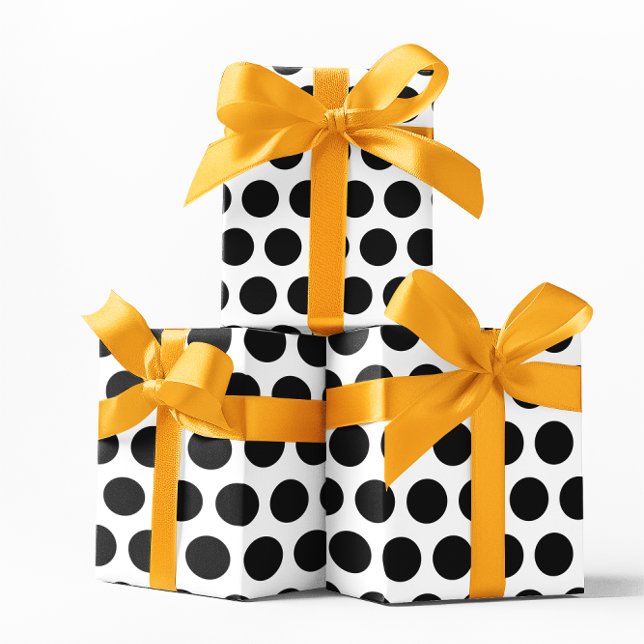 White and Black Polka Dots Wrapping Paper (White and Black Polka Dots Wrapping Paper)
