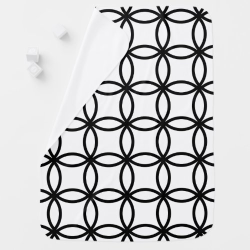 White and Black Rings Baby Blanket