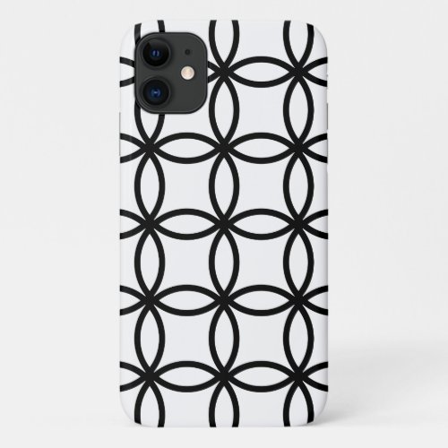 White and Black Rings iPhone 11 Case