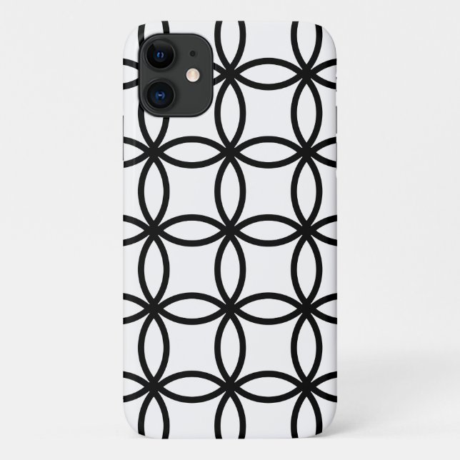 White and Black Rings Case-Mate iPhone Case (Back)