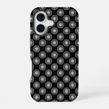 White and Black Seamless Pattern iPhone Backcover