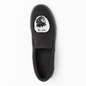 White and Black Silhouette Lion Patch (On Shoe Tip)