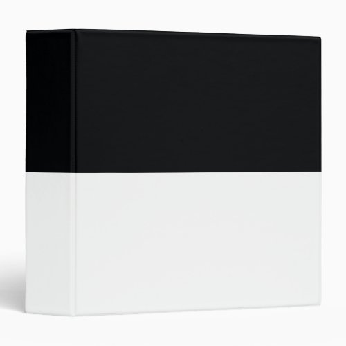 White and Black Simple Extra Wide Stripes 3 Ring Binder