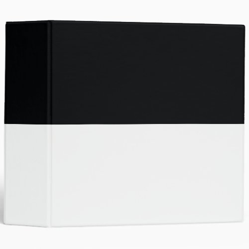 White and Black Simple Extra Wide Stripes 3 Ring Binder