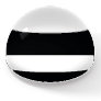 White and Black Simple Extra Wide Stripes Paperweight