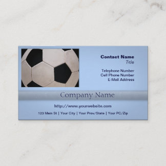 White and Black Soccer Ball Business Card