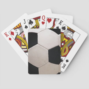 White and Black Soccer Ball Poker Cards