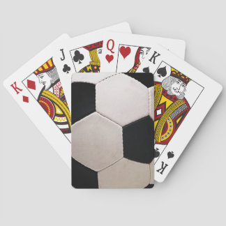 White and Black Soccer Ball Poker Cards