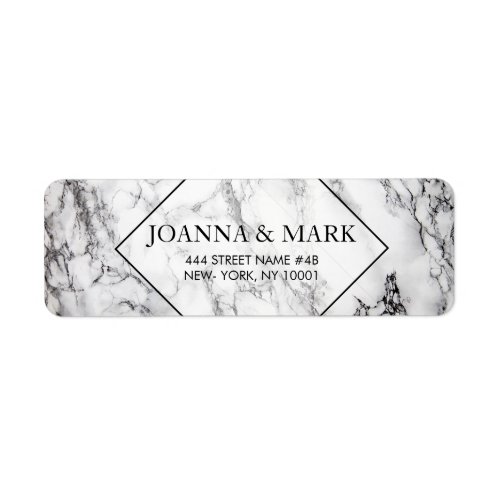 White And Black Spotted Marble Stone Label