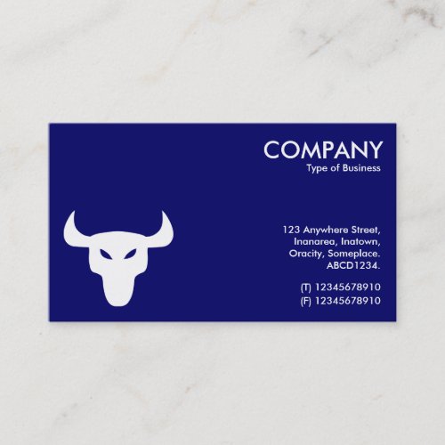 White and Black Steer Symbol _ Alternating Sides Business Card