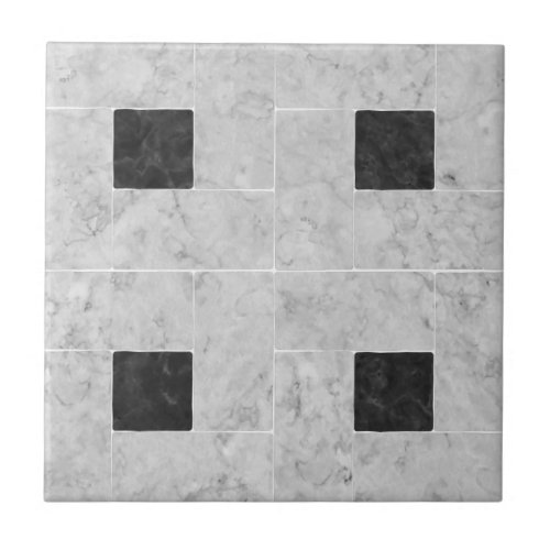 White and Black Stone Tile