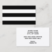 White and Black Stripe Business Card | Zazzle