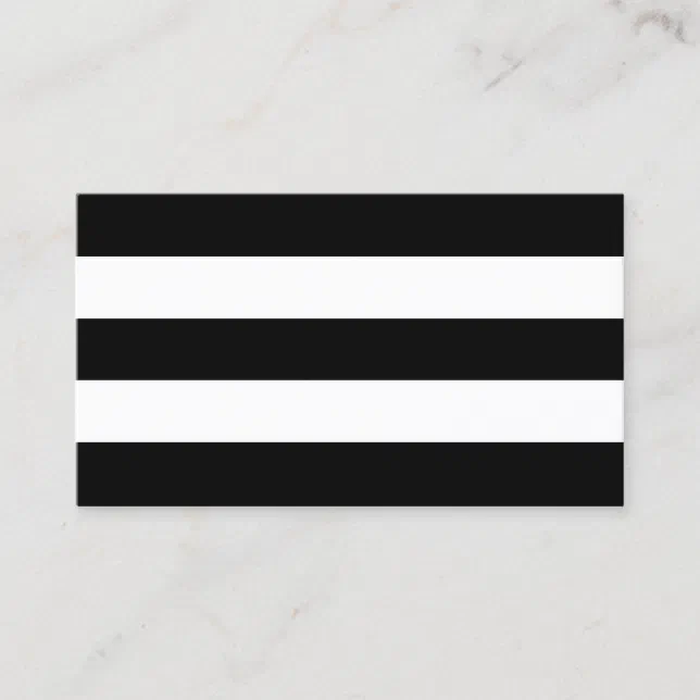 White and Black Stripe Business Card | Zazzle