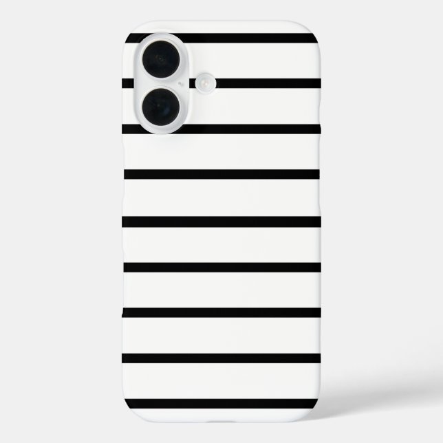 White and Black Stripes Design Case-Mate iPhone Case (Back)