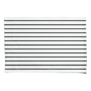 White and Black Stripes Design Pillow Case
