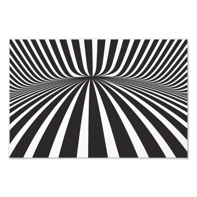 White and black stripes photo print (Front)