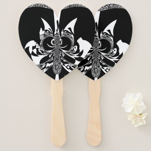 White and Black Traditional Fashion Color Design  Hand Fan