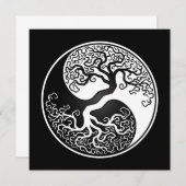 White and Black Tree of Life Yin Yang (Front/Back)