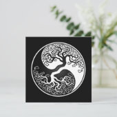 White and Black Tree of Life Yin Yang (Standing Front)