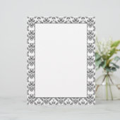 White and Black vintage damask pattern (Standing Front)