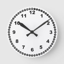 White and Black Wall Clock