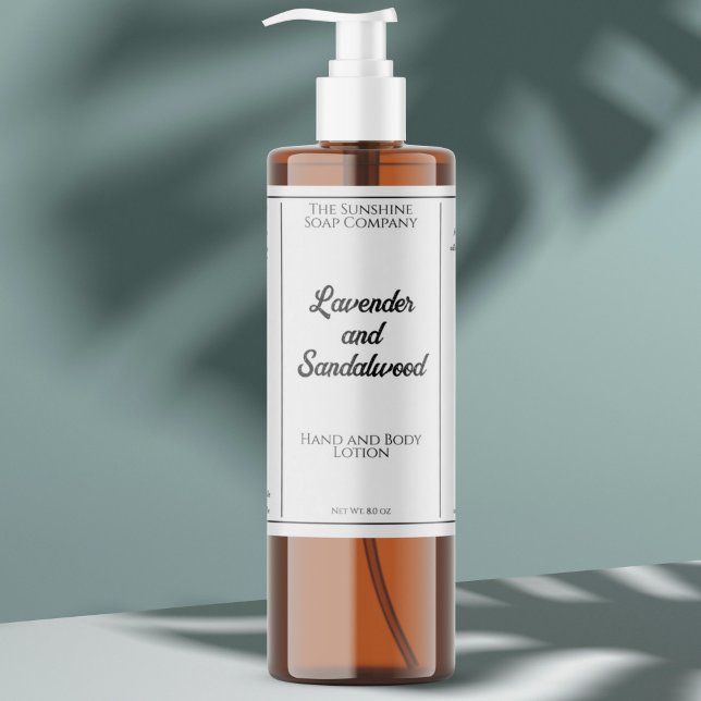 White and black waterproof cosmetics bottle label (Creator Uploaded)