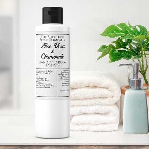 White and black waterproof cosmetics bottle label